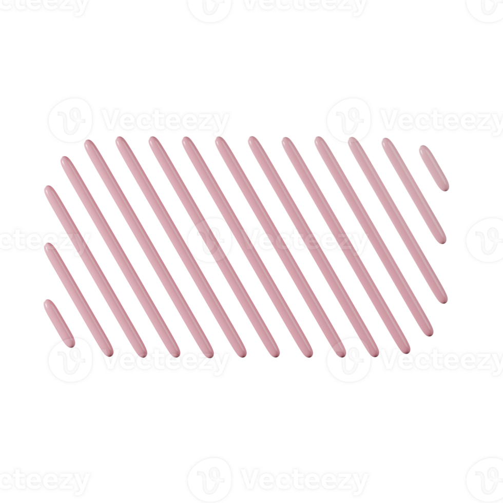 Rectangle shape, pink gradient 3d rendering. png
