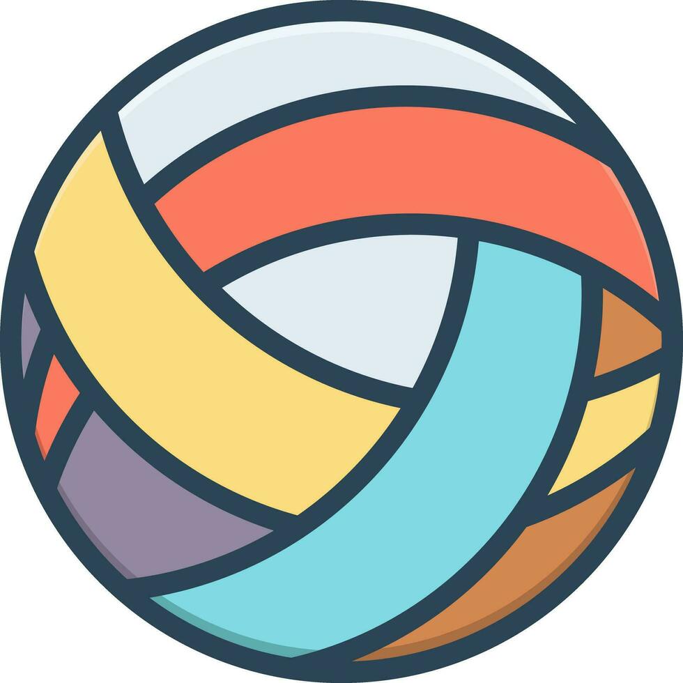 color icono para pelota vector