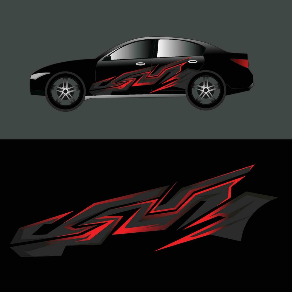 vector modern sticker design for car body background