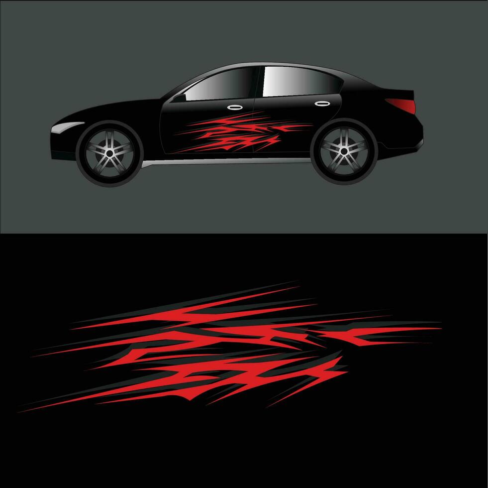 vector modern sticker design for car body background