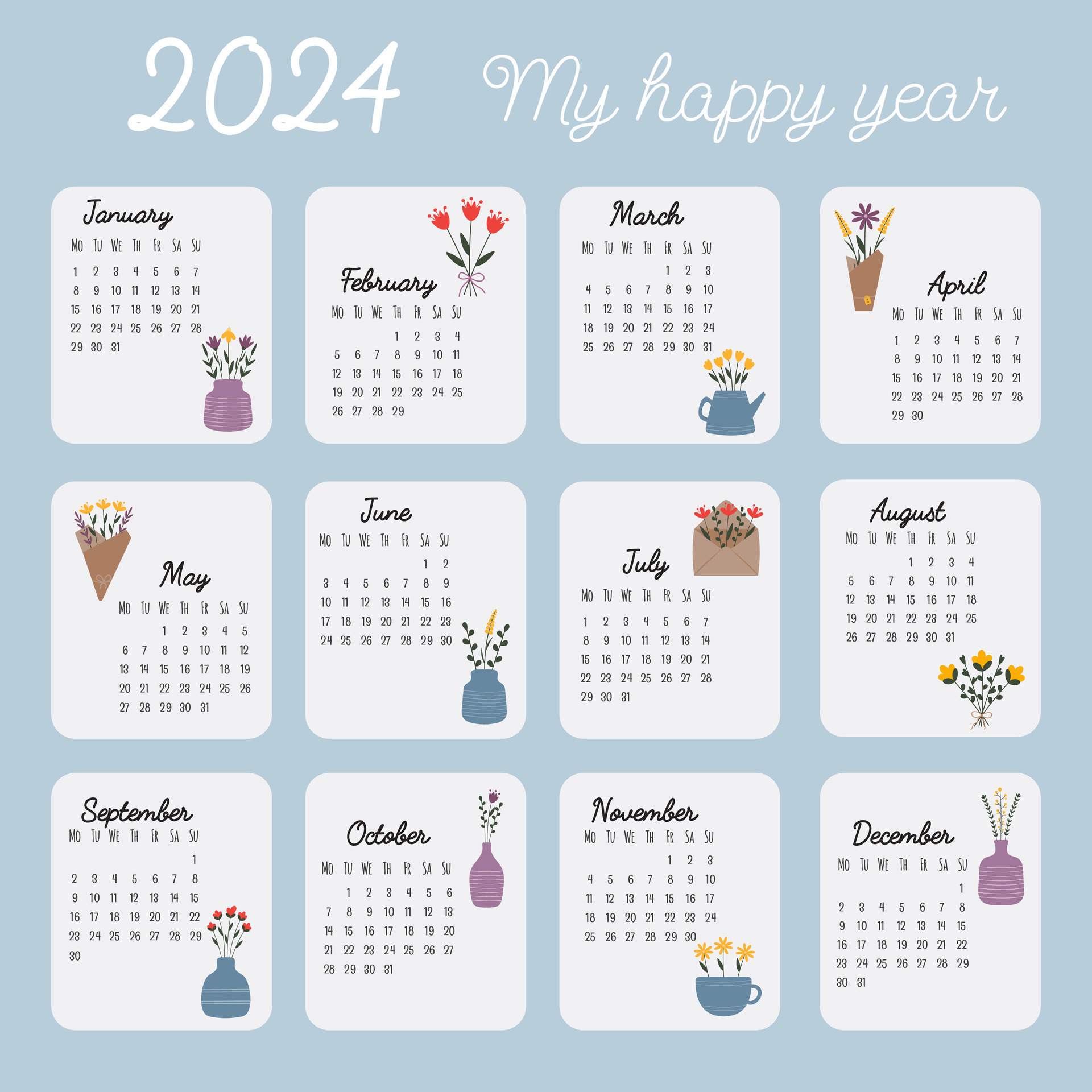 2024 Calendar Templates and Images