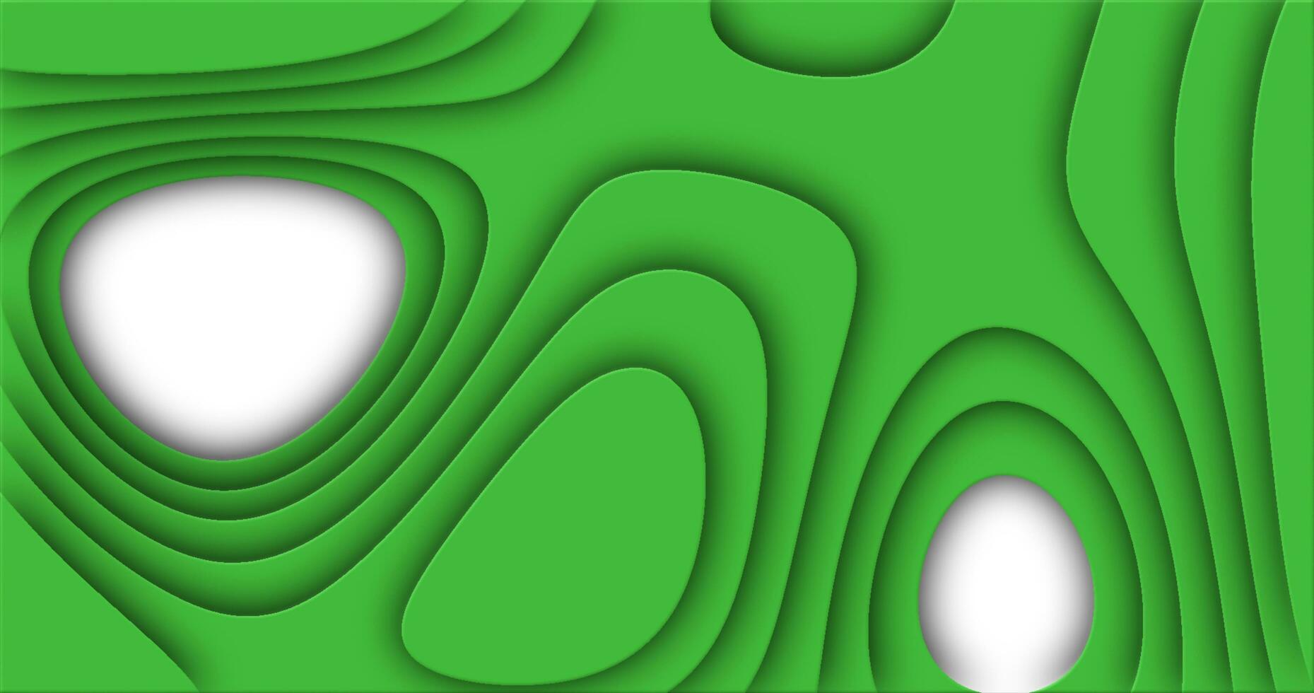 Green cut curve abstract background pattern of lines and waves photo