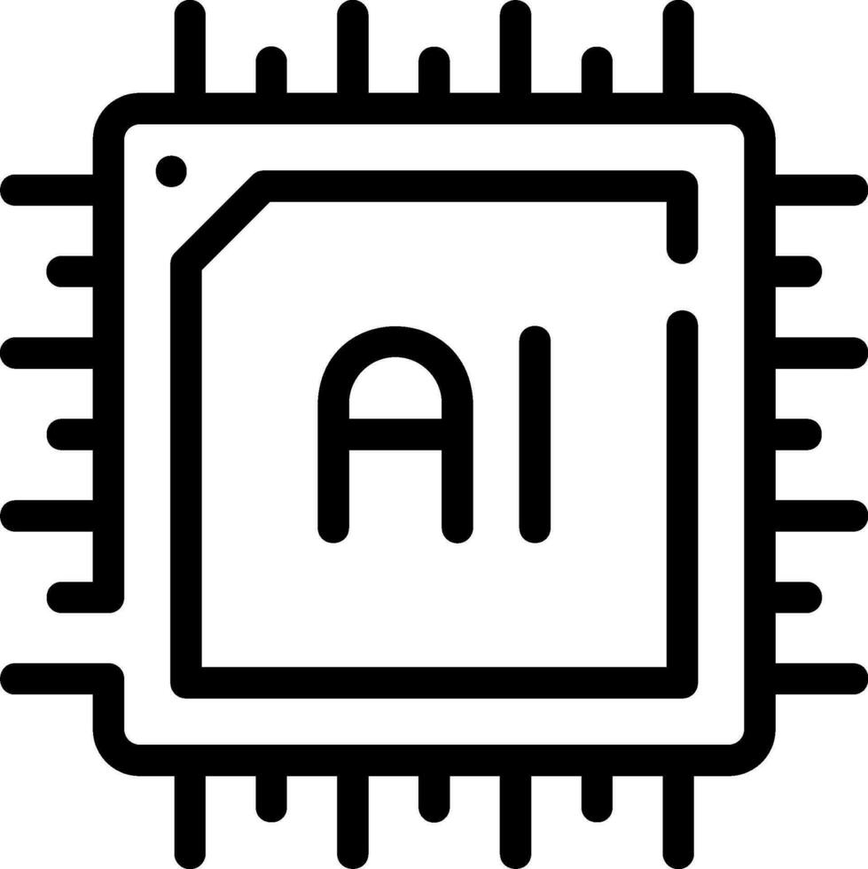 artificial inteligencia íconos vector