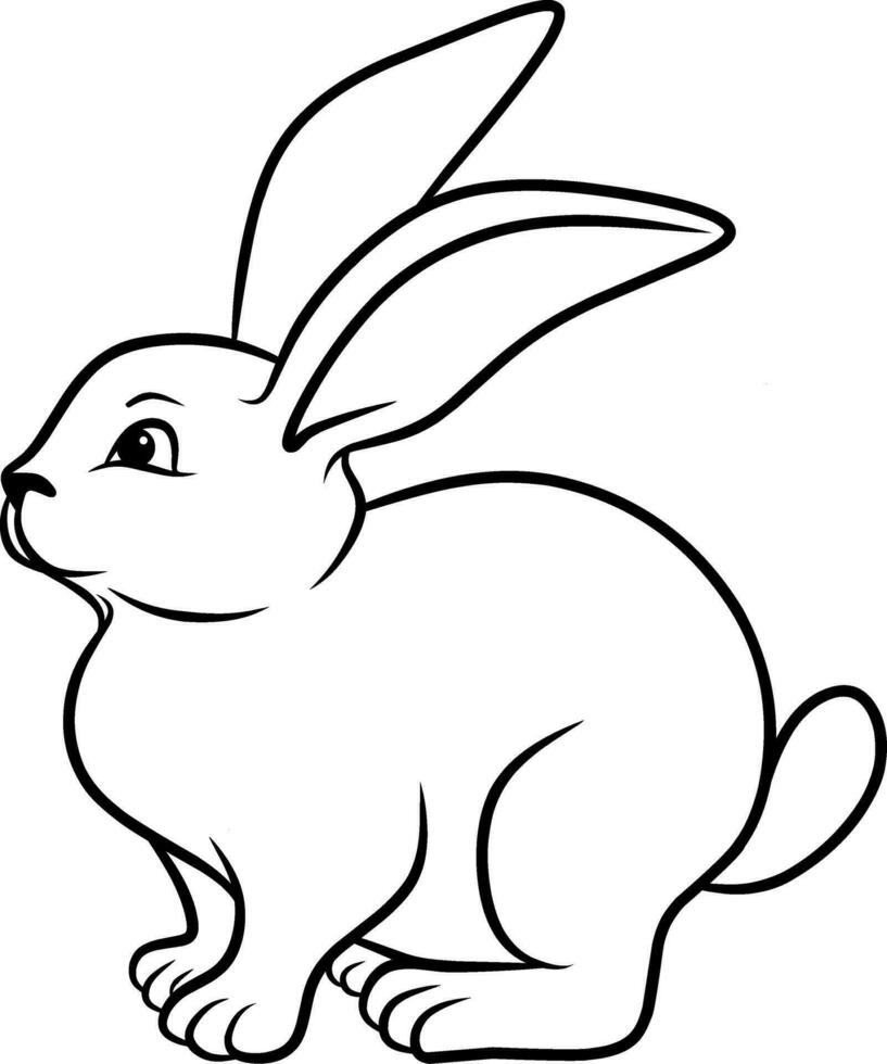 Illustration rabbit animal isolated on white vector