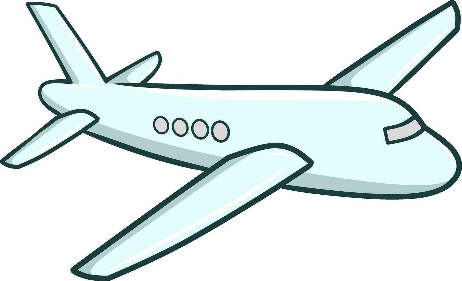 Illustration airplane in the sky vector