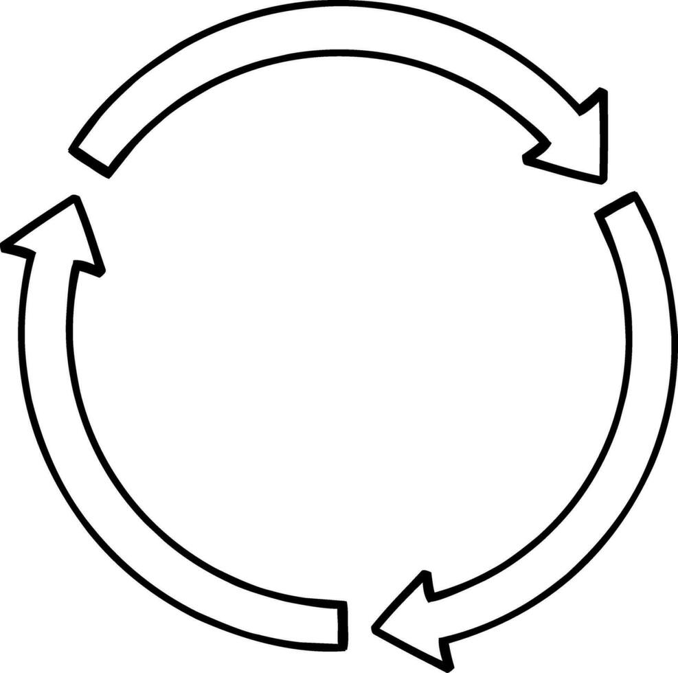 Illustration recycle symbol on white background vector