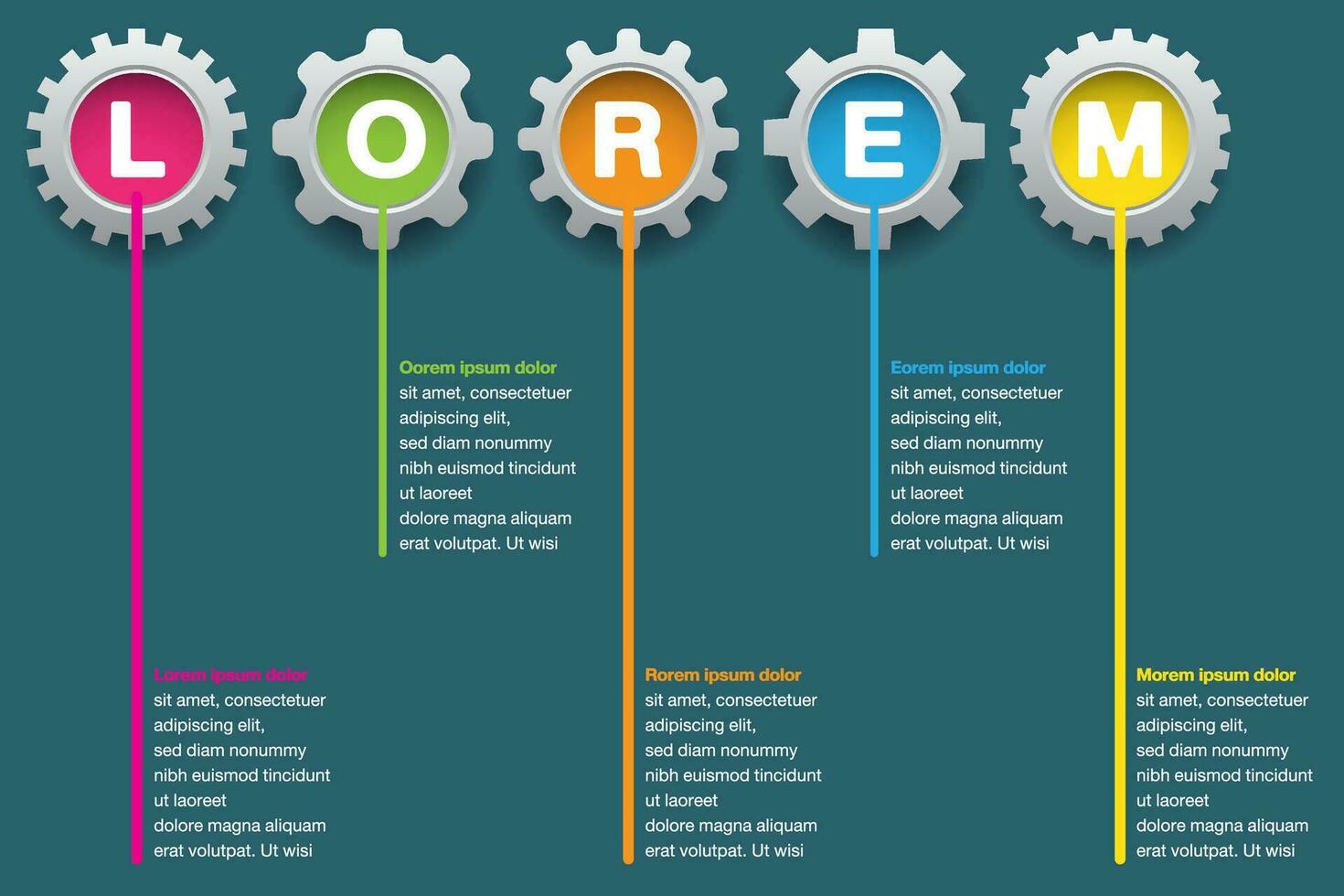 ingeniero informacion gráfico con engranaje vector