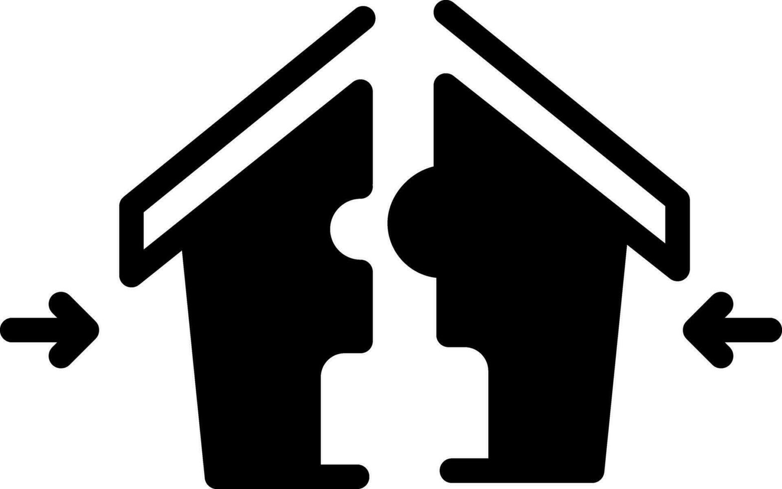 solid icon for merger vector