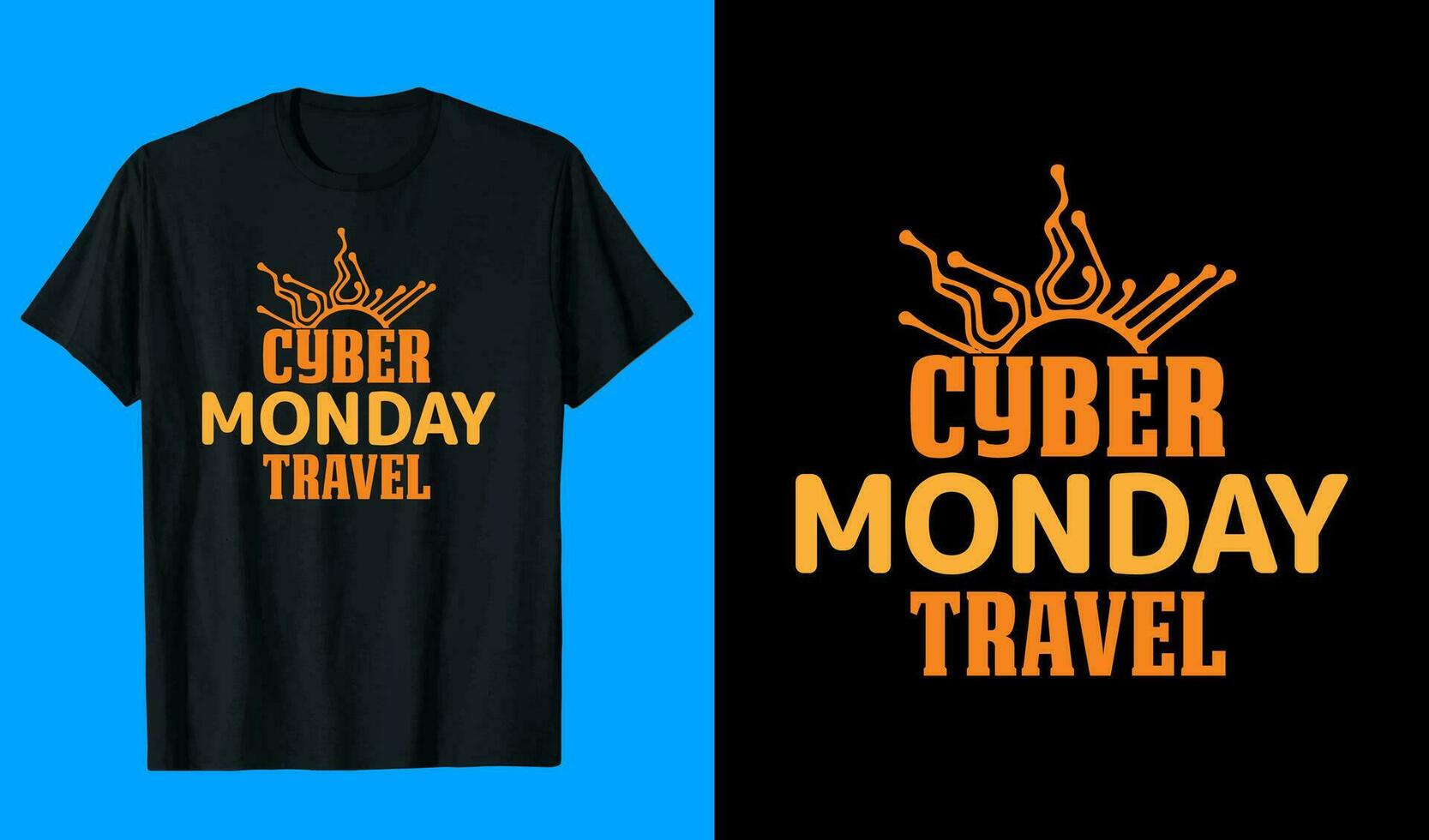 Cyber Monday Typography T-Shirt Design vector