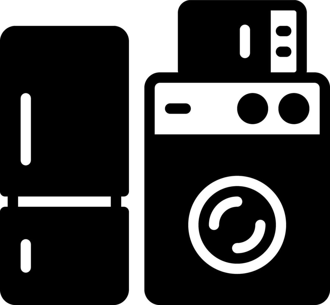 solid icon for appliance vector