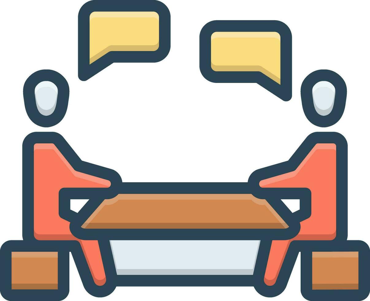 color icon for discuss vector