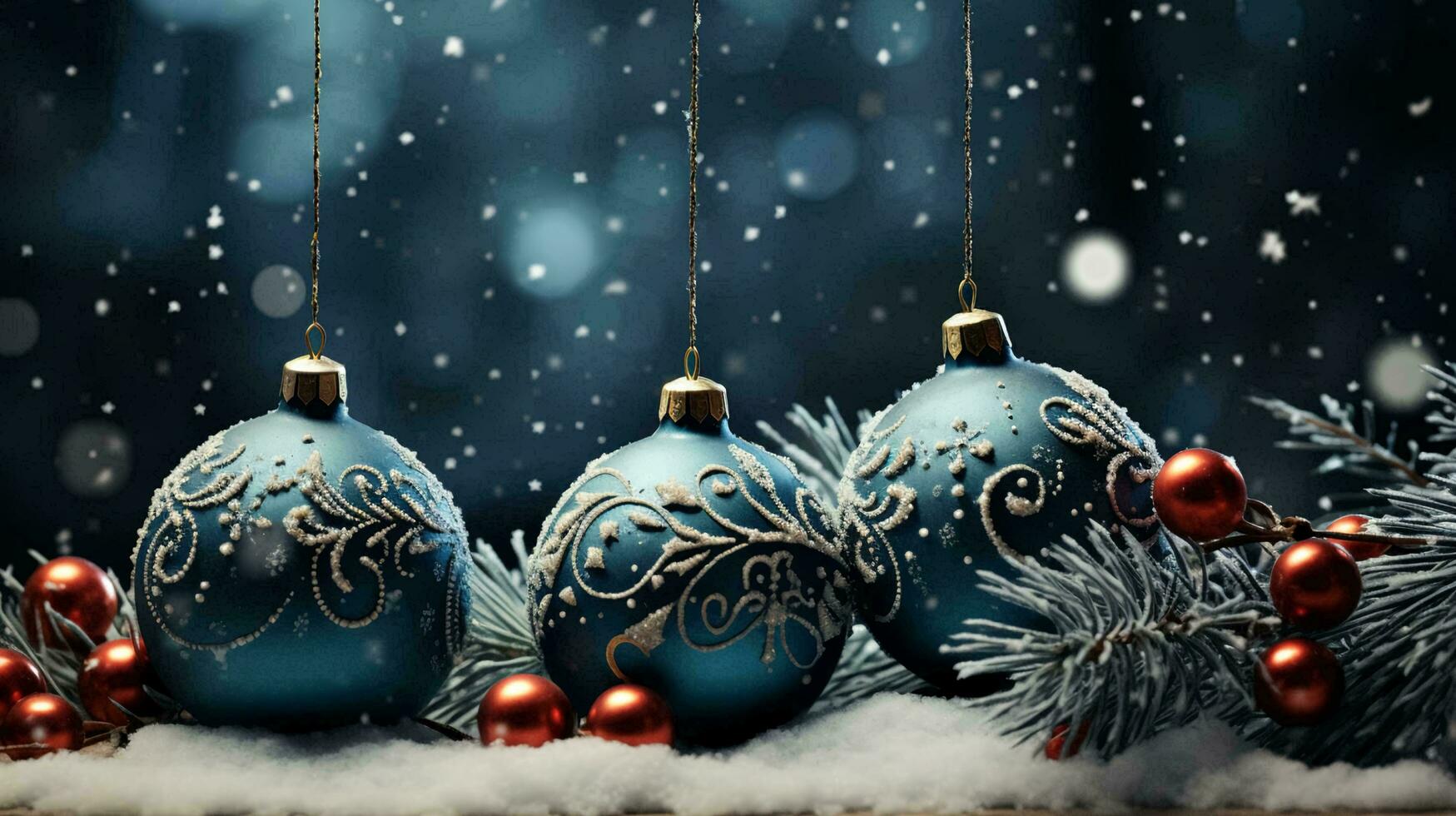 Beautiful toys, balls and gifts background for the New Year and Christmas holiday photo