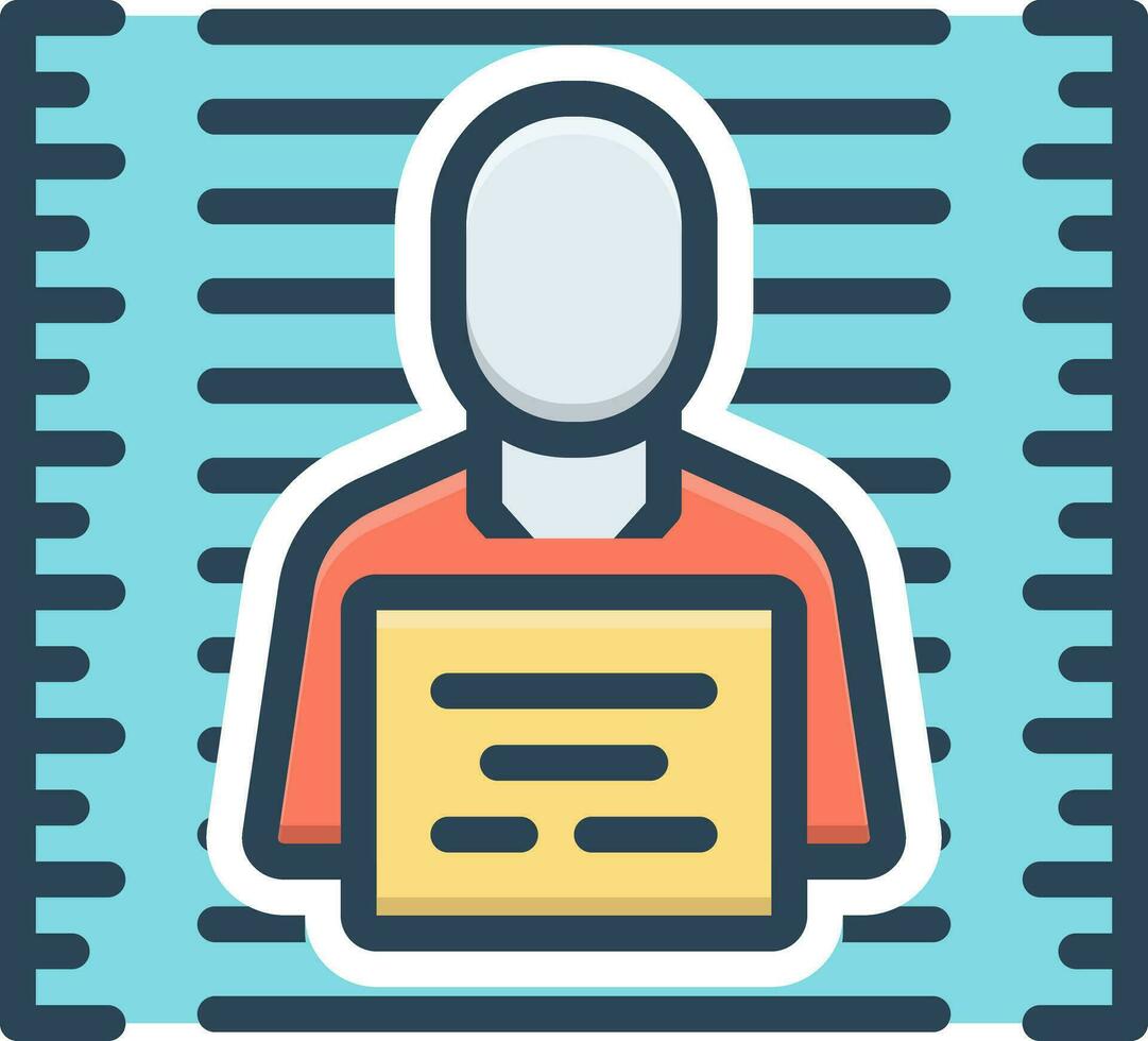 color icon for convicted vector
