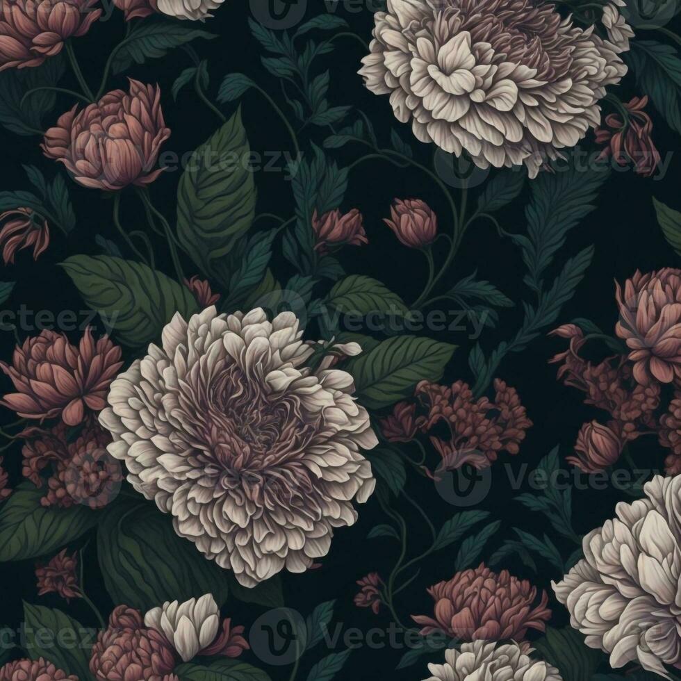 abstract flower background generative AI. photo