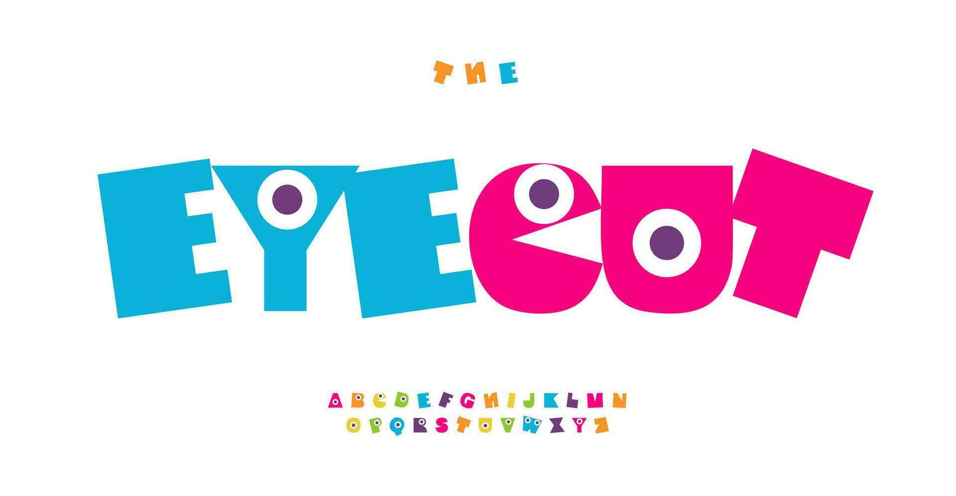 Silly playful and friendly alphabet for children books, comics, games, toys, and fun logos. Joyful typeface with bouncy characters for child design. Creative and fun font. Eye catching vector typeset.