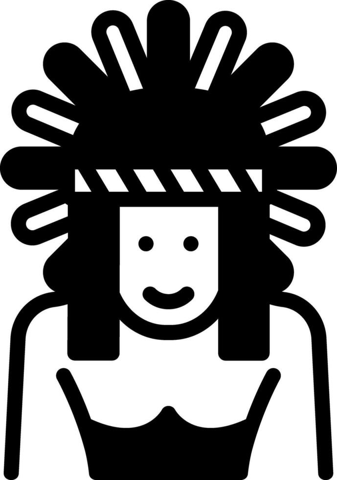 solid icon for indigenous vector