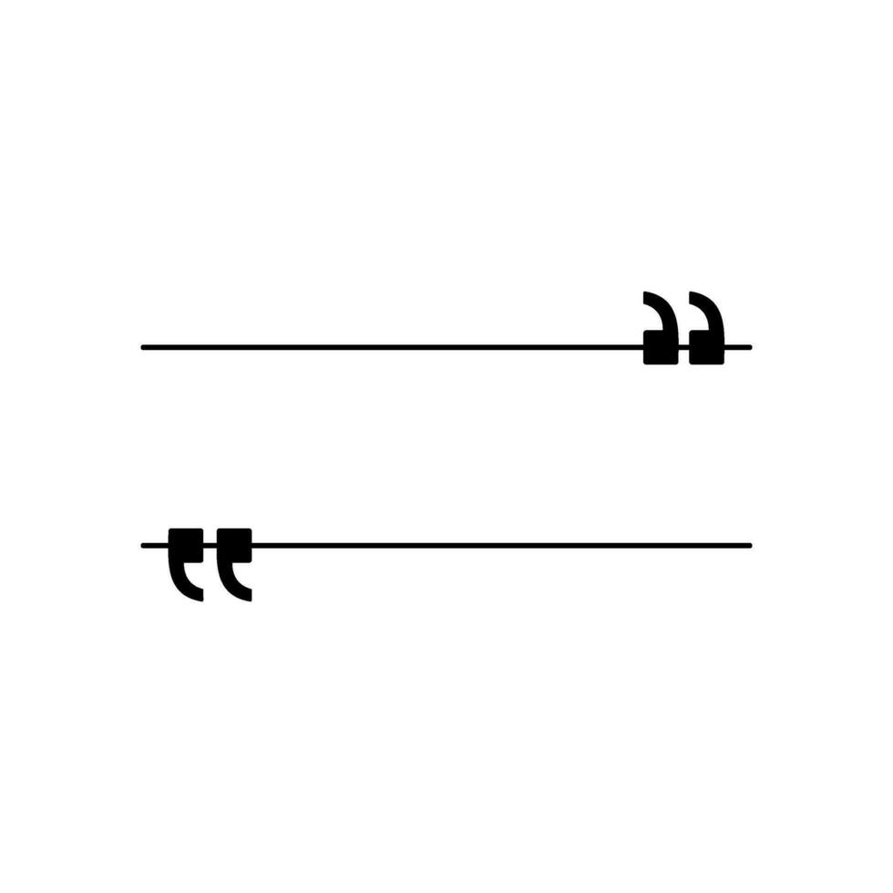 Quotation Marks Icon Symbol, can use for space for Quote, Tittle, Speech, Advice, Memo, Poetry, or Graphic Design Element. Vector Illustration