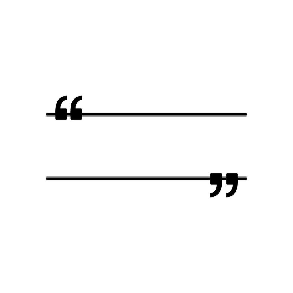 Quotation Marks Icon Symbol, can use for space for Quote, Tittle, Speech, Advice, Memo, Poetry, or Graphic Design Element. Vector Illustration