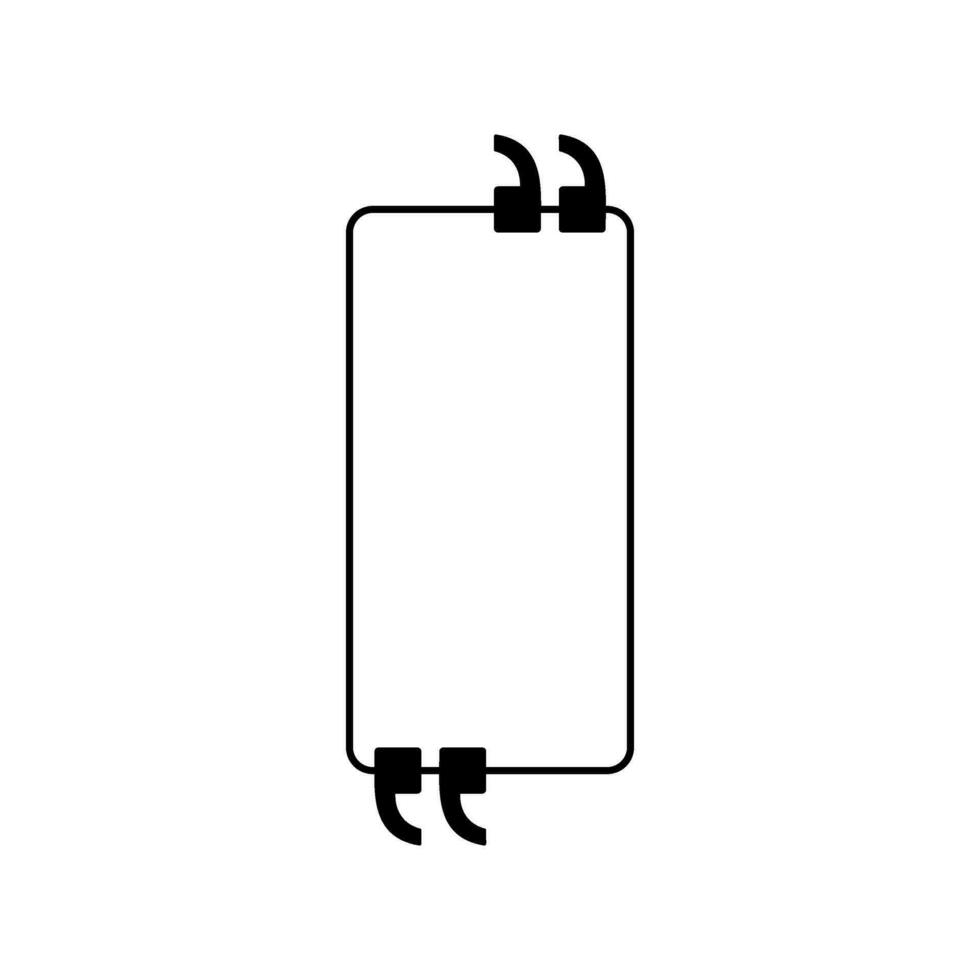 Quotation Marks Icon Symbol, can use for space for Quote, Tittle, Speech, Advice, Memo, Poetry, or Graphic Design Element. Vector Illustration