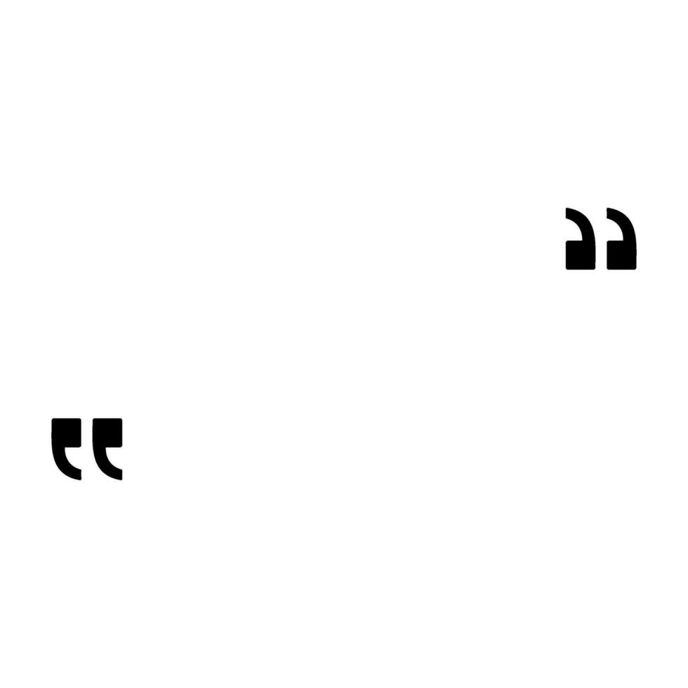 Quotation Marks Icon Symbol, can use for space for Quote, Tittle, Speech, Advice, Memo, Poetry, or Graphic Design Element. Vector Illustration