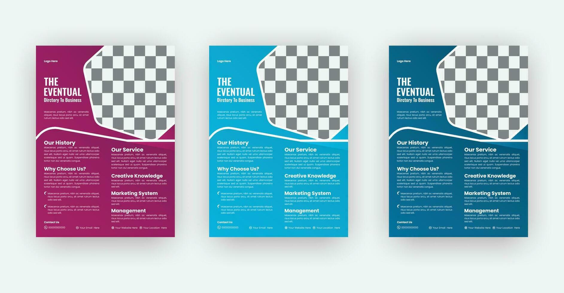 Vector corporate business flyer design template