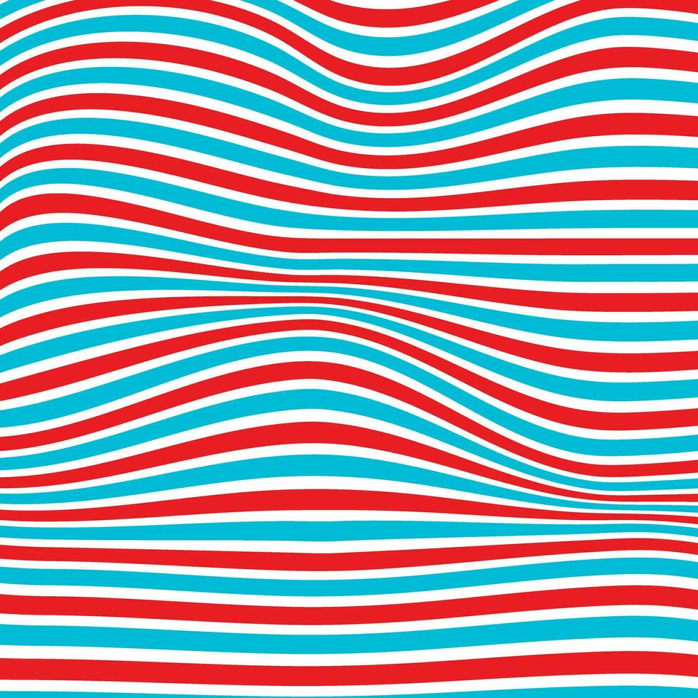 simple abstract red and sky color wavy pattern vector