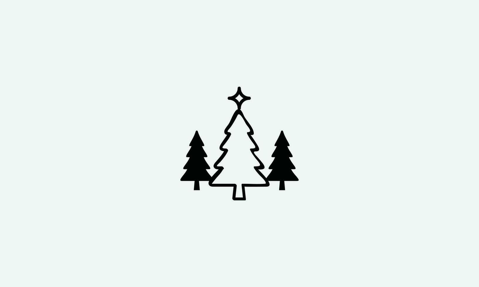 Navidad árbol vector logo icono diseño