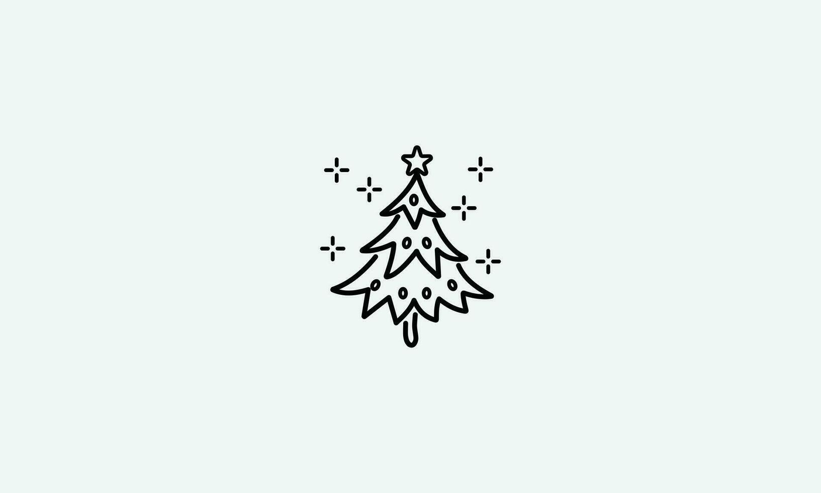 Christmas tree vector logo icon design