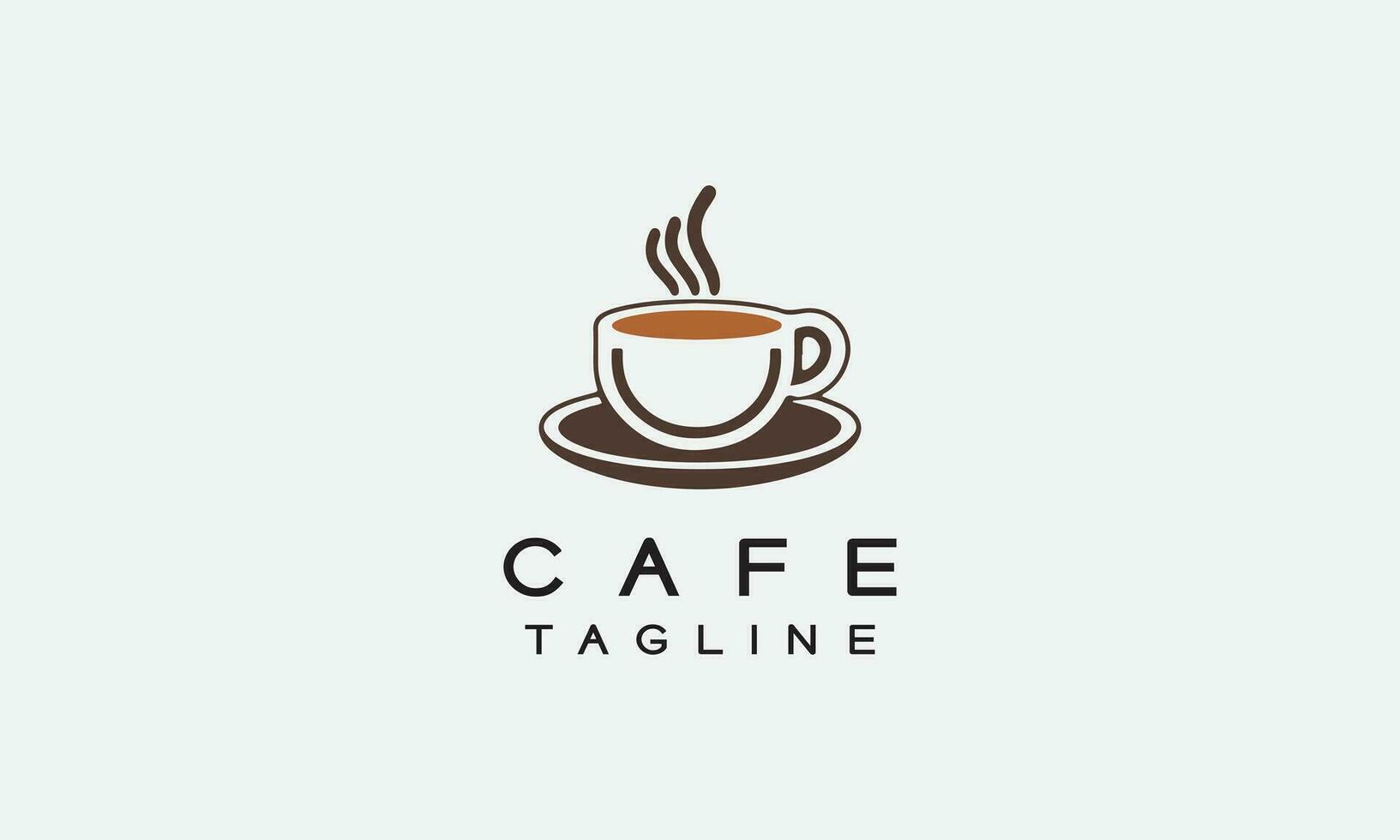 té o café taza logo vector icono diseño