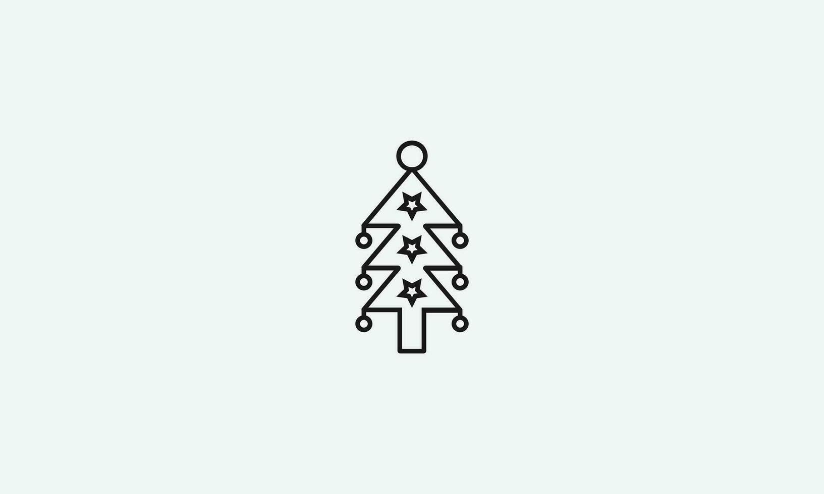Christmas tree vector logo icon design