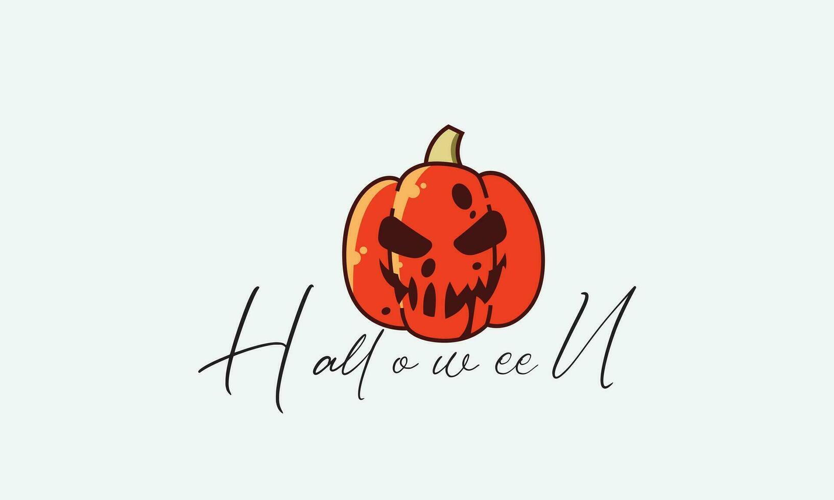 Halloween jack o lantern pumpkin vector