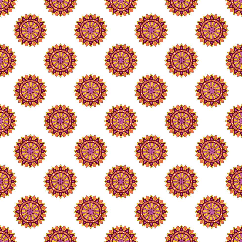 Abstract seamless pattern with circular ornament. vector