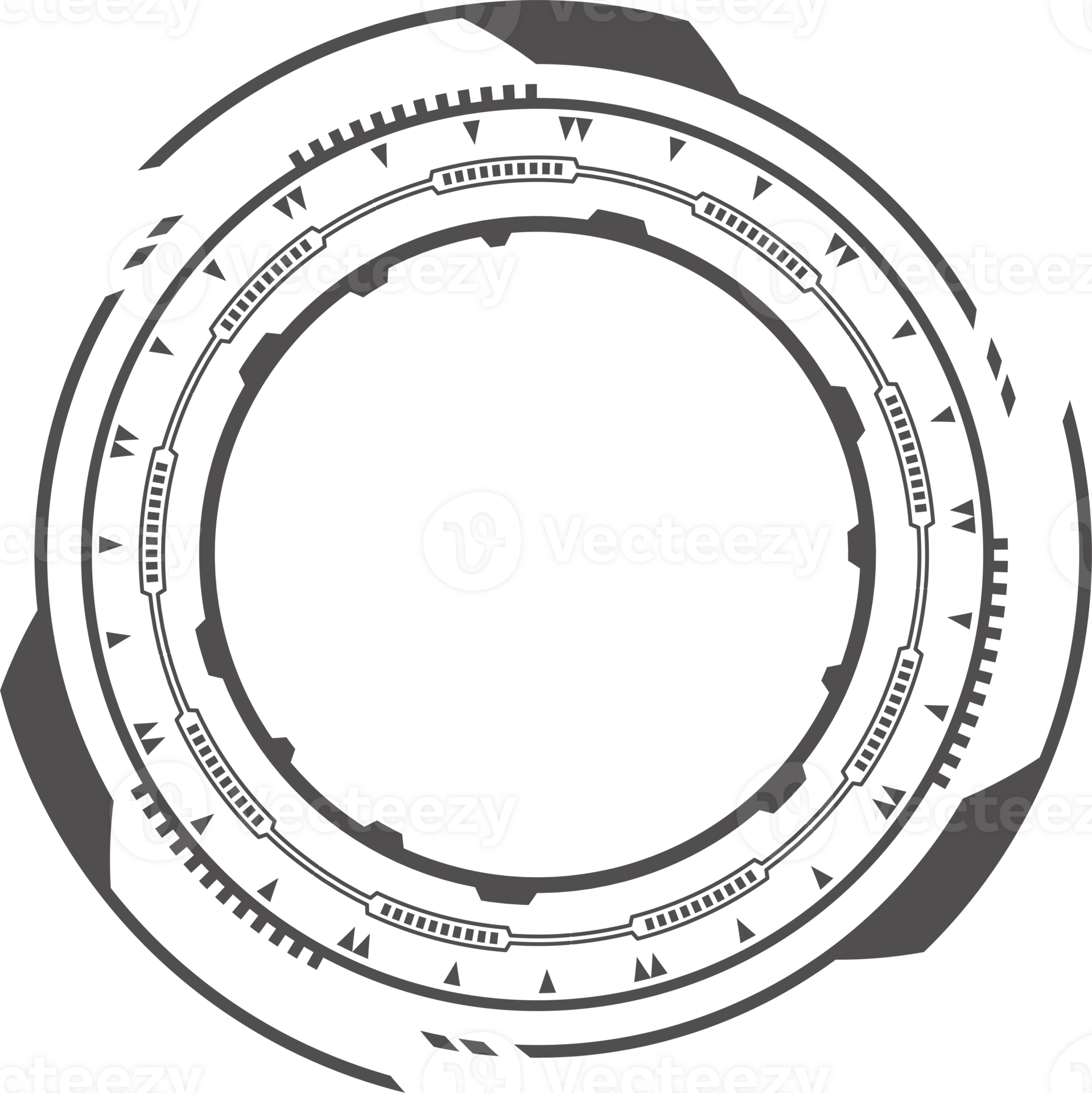 HUD tech circle for digital technology games design. Graphic element ...