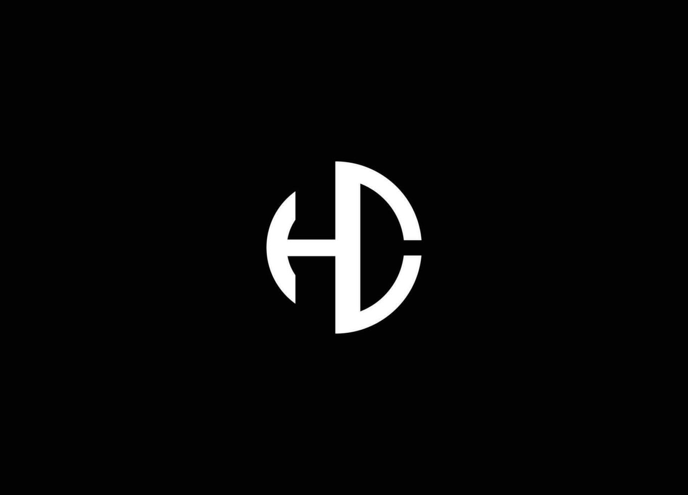 Alphabet letters Initials Monogram logo HD. Creative letter HD logo design vector. HD letter logo. HD logo with the letters H and D. Initial HD logo concept, Abstract HD icon vector