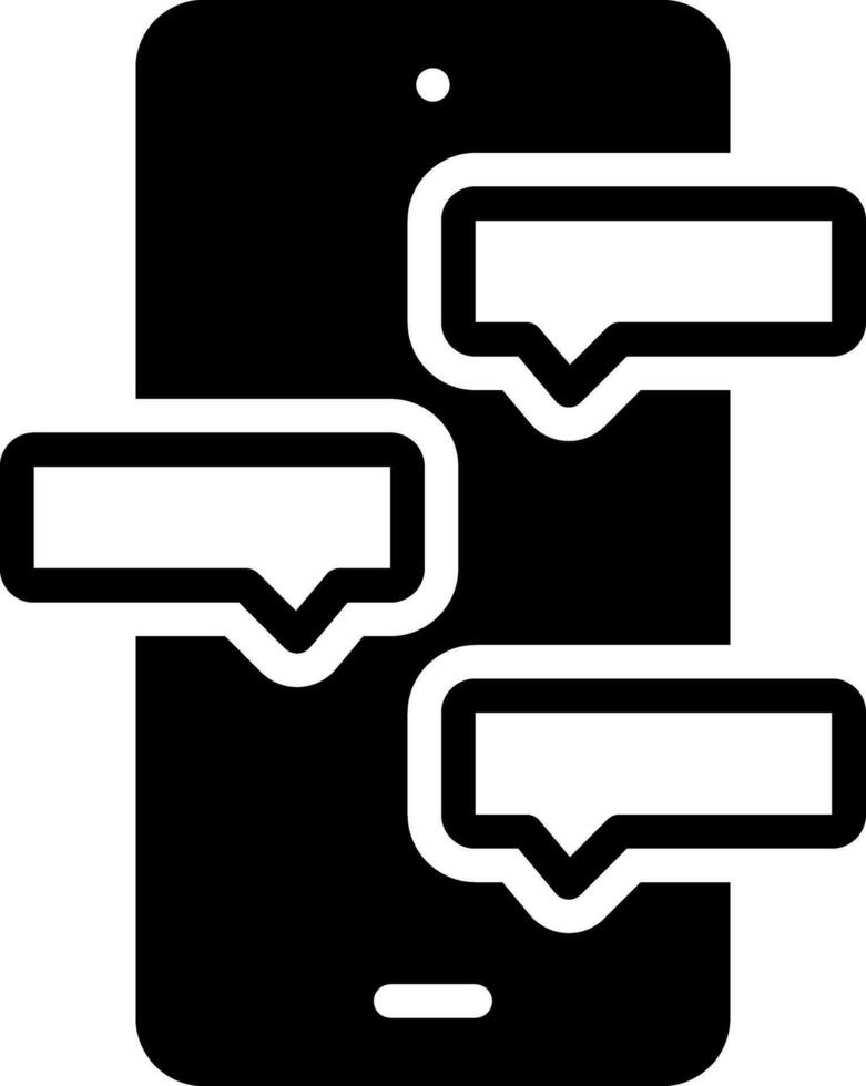 solid icon for messenger vector