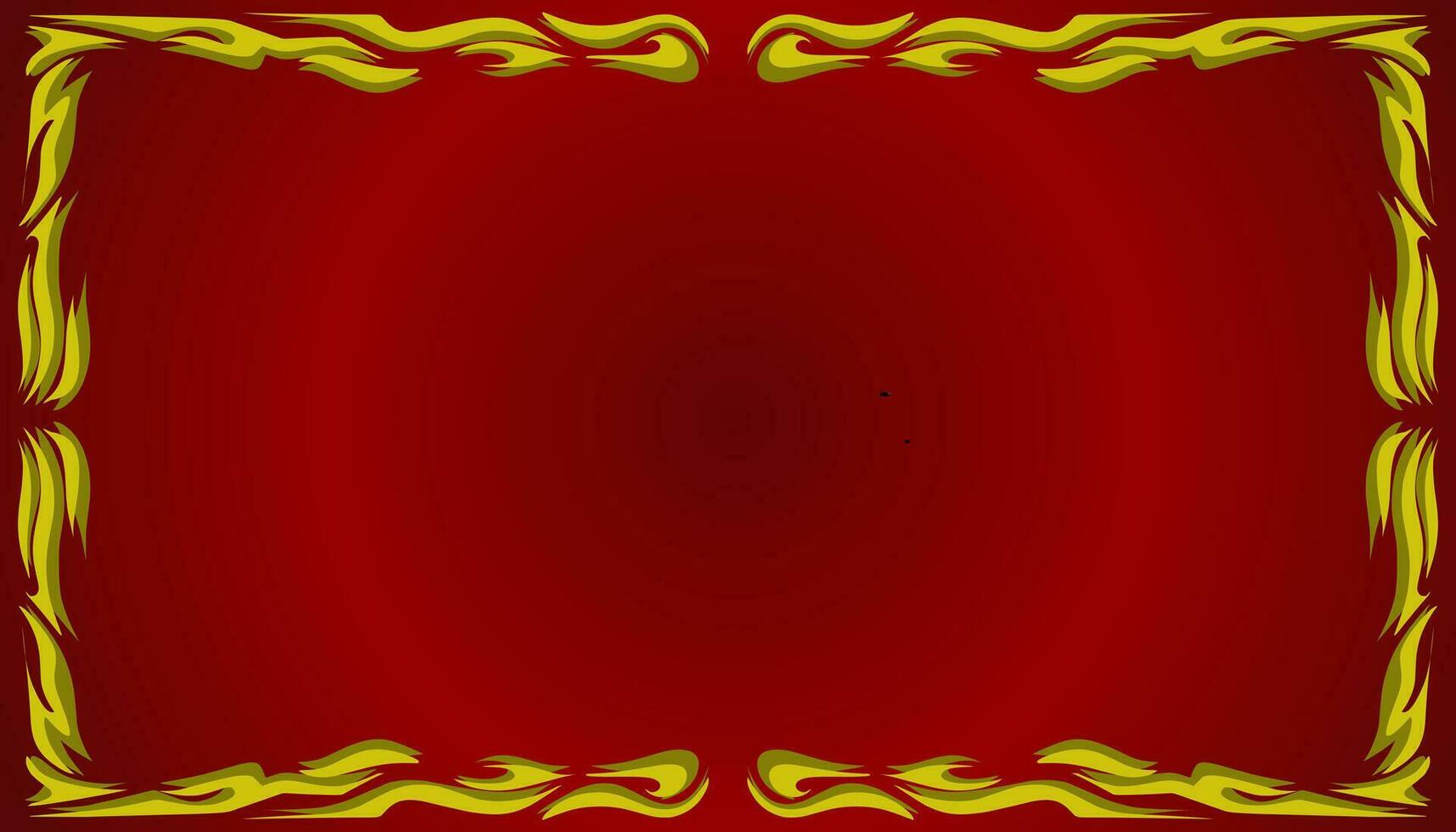 A gradient red abstract background illustration with a yellow frame. Perfect for invitation card, book cover, poster, banner, website design. vector
