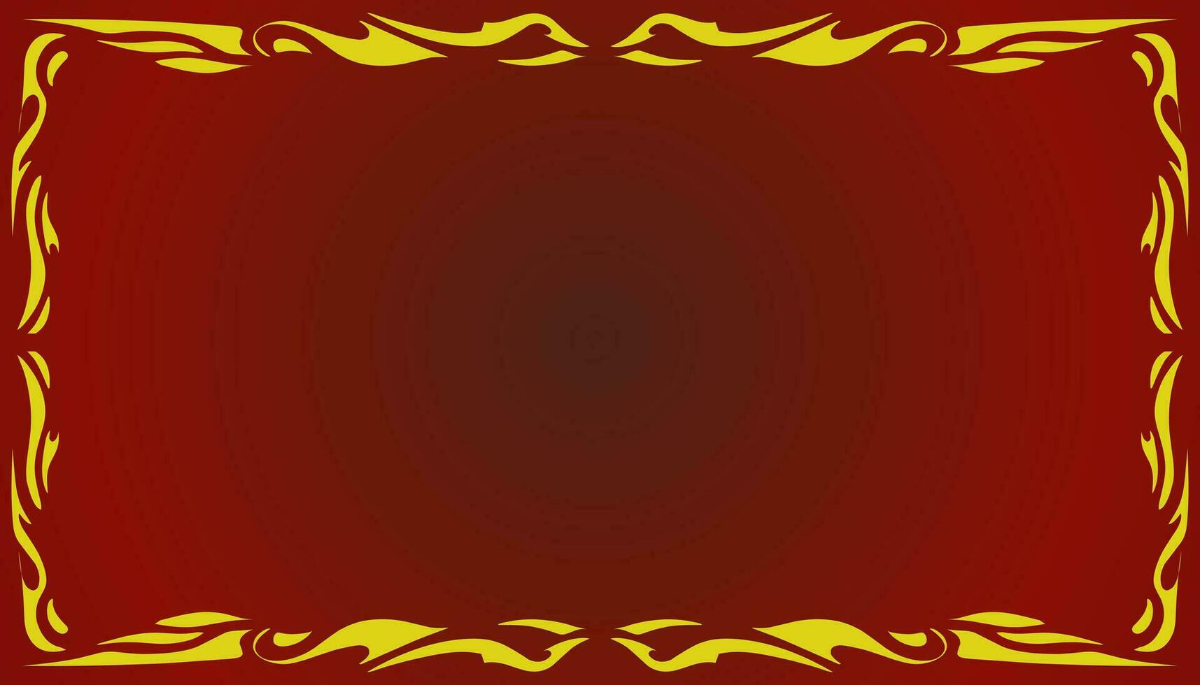 A gradient red abstract background illustration with a yellow frame. Perfect for invitation card, book cover, poster, banner, website design. vector