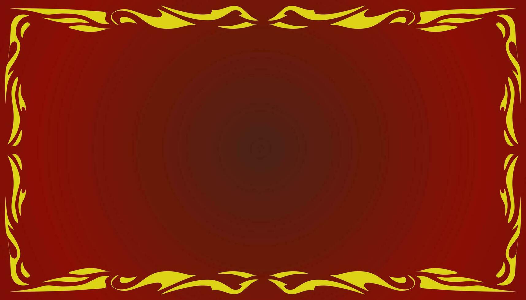 A gradient red abstract background illustration with a yellow frame. Perfect for invitation card, book cover, poster, banner, website design. vector