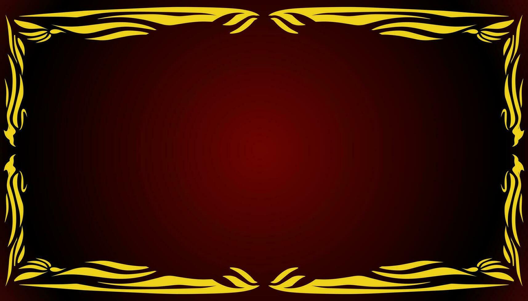 A gradient red abstract background illustration with a yellow frame. Perfect for invitation card, book cover, poster, banner, website design. vector