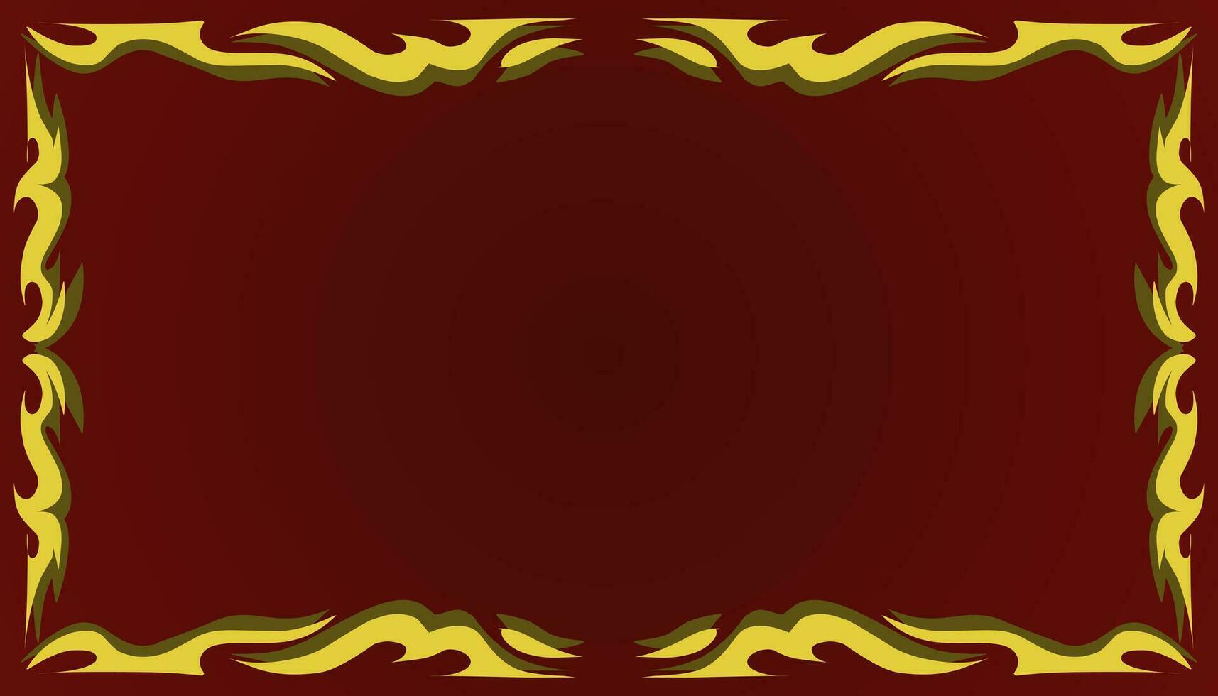A gradient red abstract background illustration with a yellow frame. Perfect for invitation card, book cover, poster, banner, website design. vector