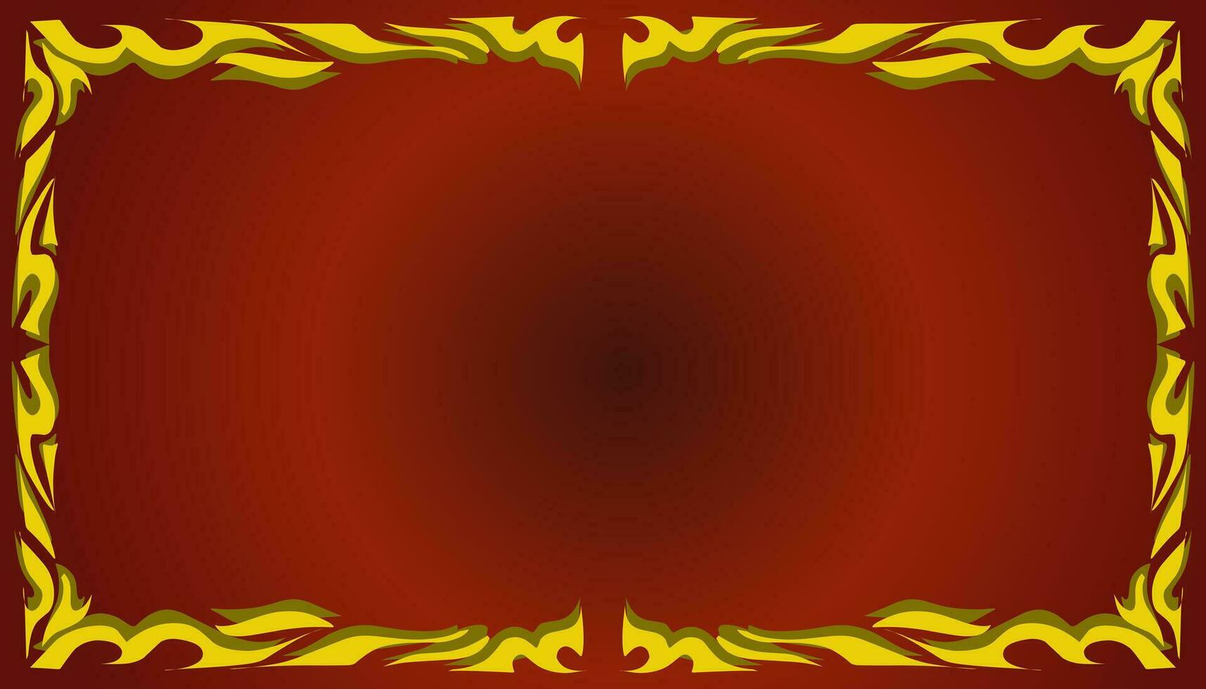 A gradient red abstract background illustration with a yellow frame. Perfect for invitation card, book cover, poster, banner, website design. vector
