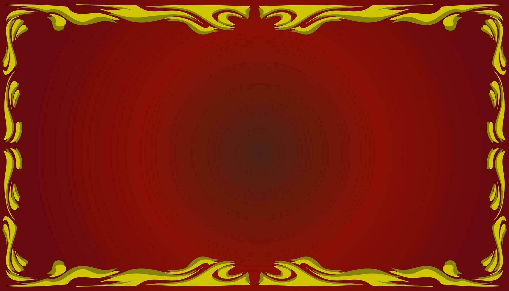 A gradient red abstract background illustration with a yellow frame. Perfect for invitation card, book cover, poster, banner, website design. vector
