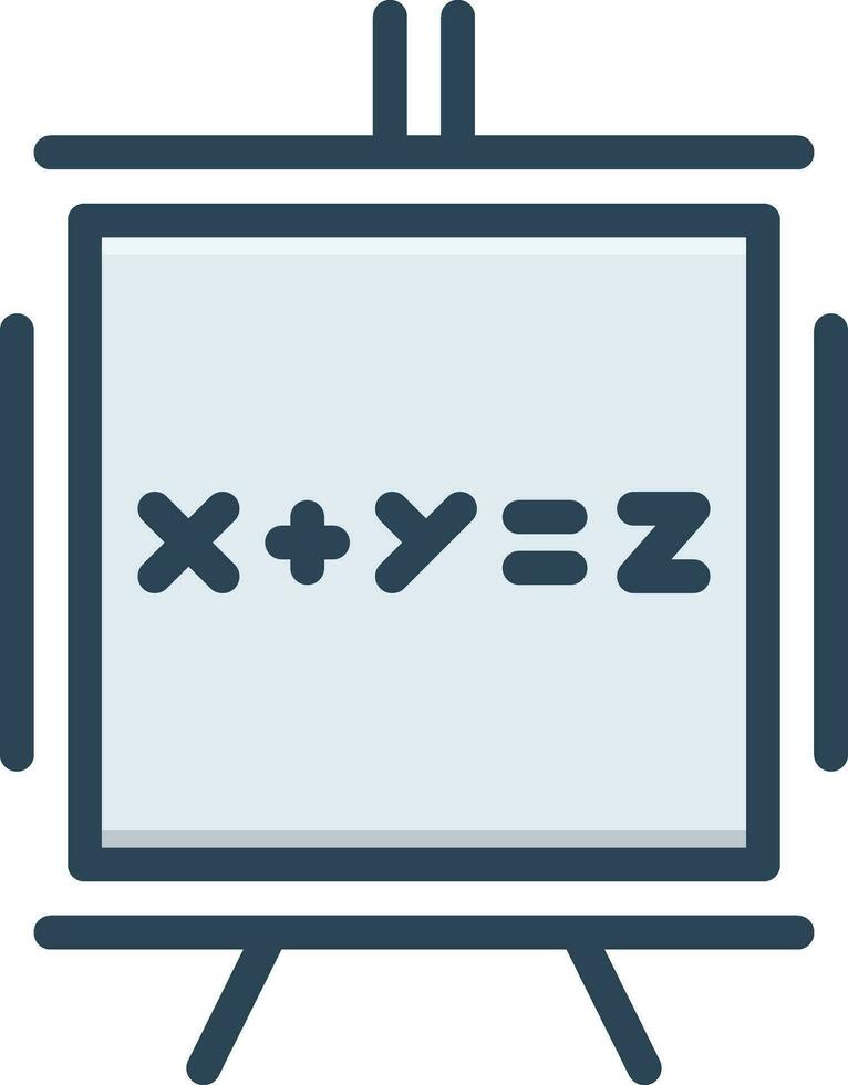 color icon for equation vector