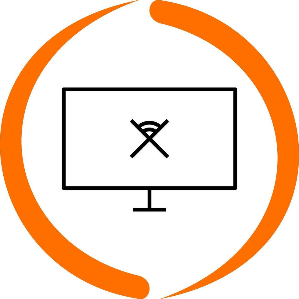 Unique Disconnected Network Vector Icon