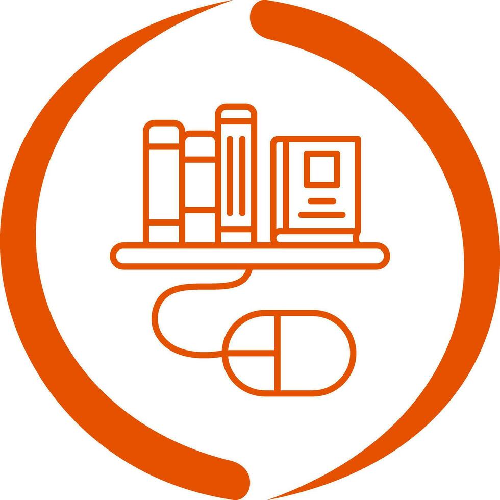 Digital Library Vector Icon