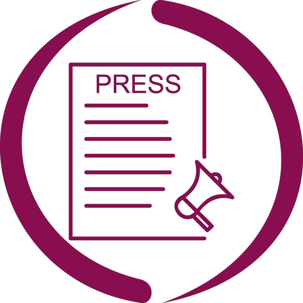 Unique Press Releases Vector Icon