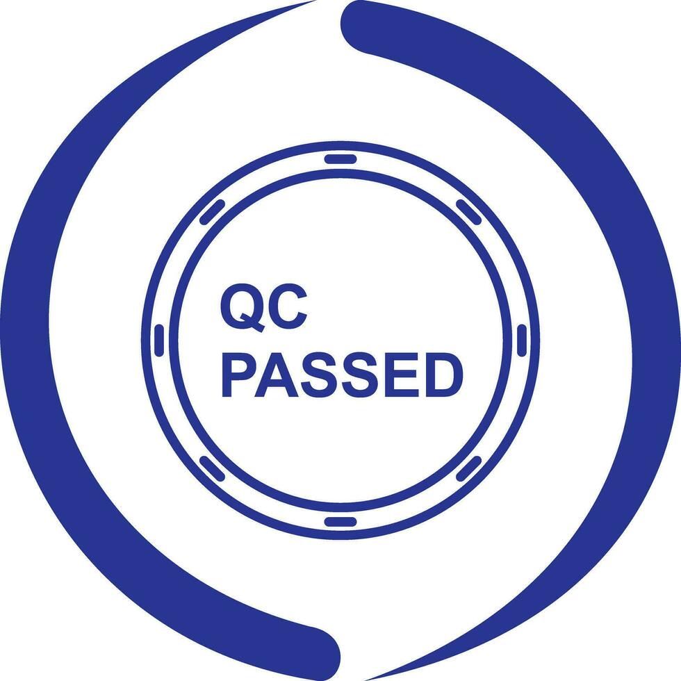 Unique QC Passed Vector Icon
