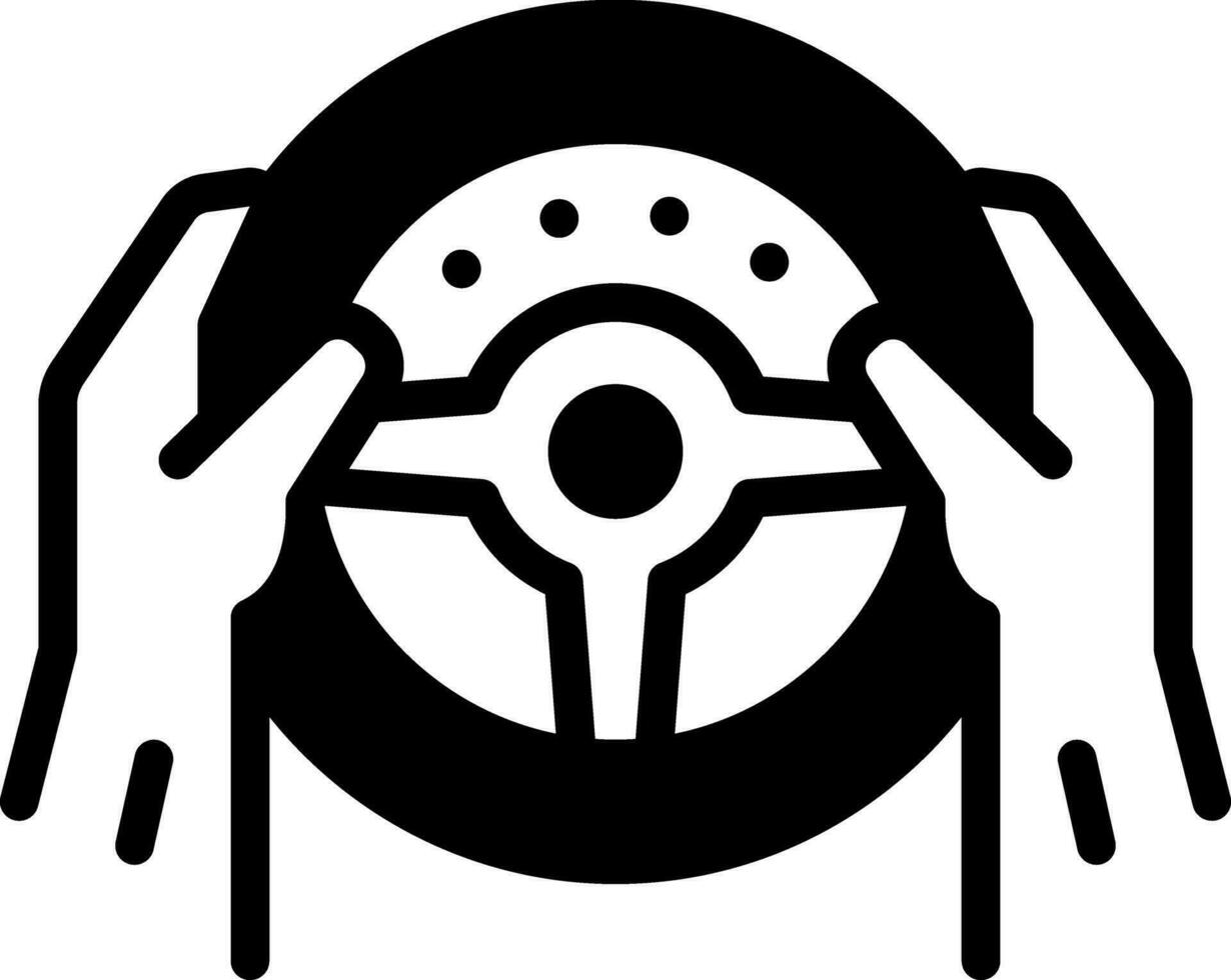solid icon for driver vector