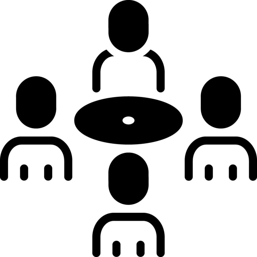 solid icon for committees vector