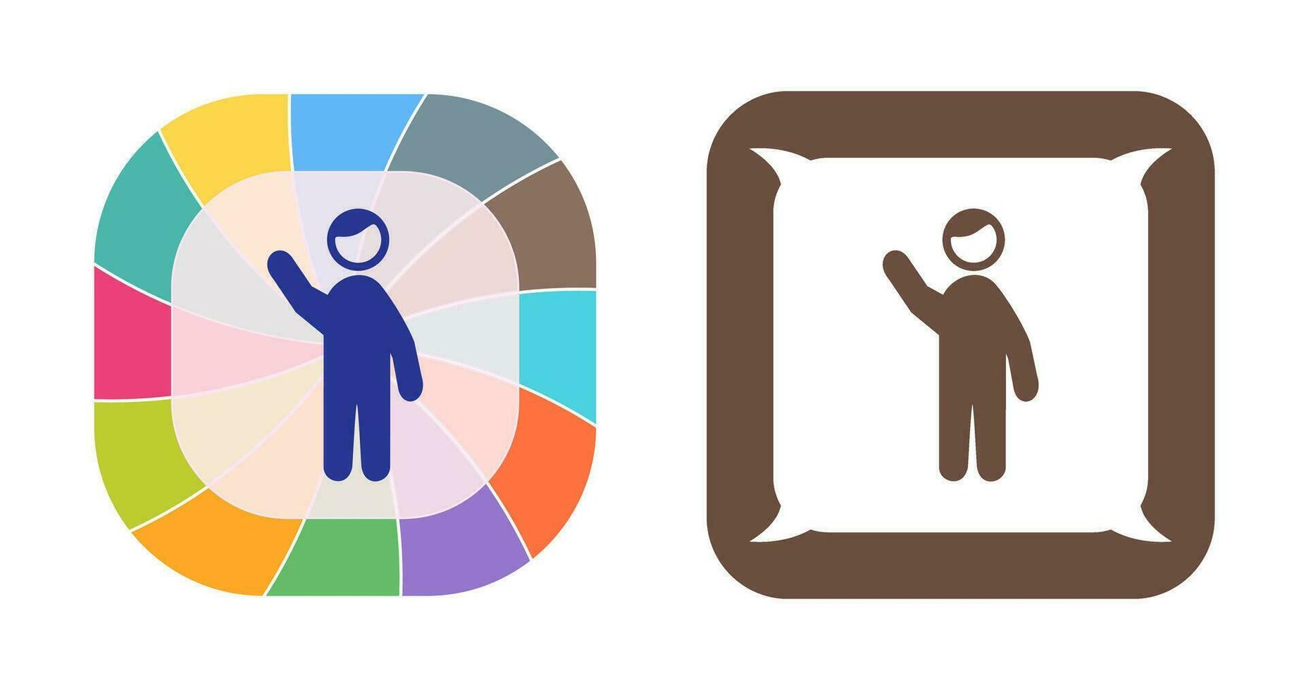 Waving to people Vector Icon